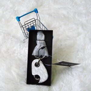 Michael Kors Harrison Bottle Opener Key Fob Bright White